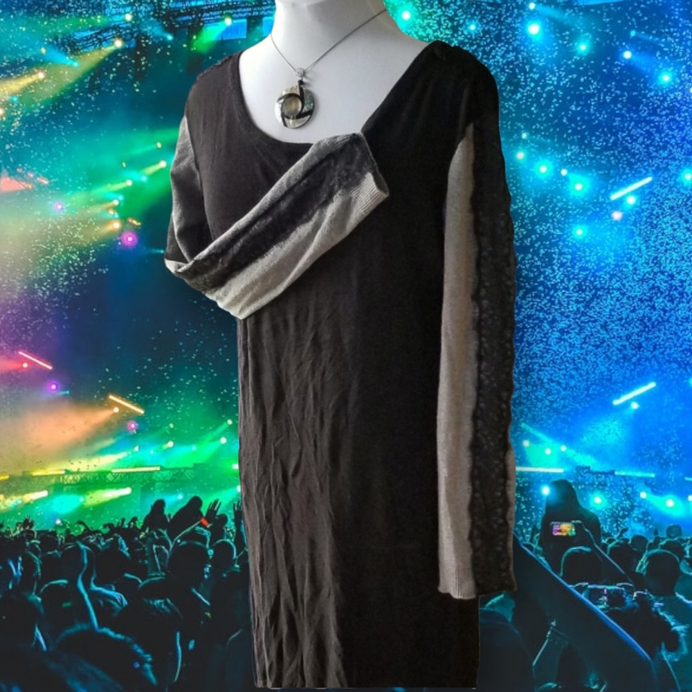 Women's W118 By Walter Baker Dress Sweater Black M